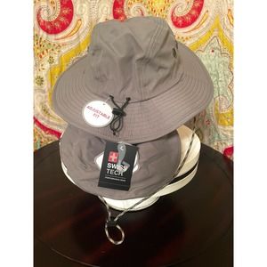 Swiss Tech Bucket Safari Hat Greenish Beige w/Neck Protection and Strap L/XL